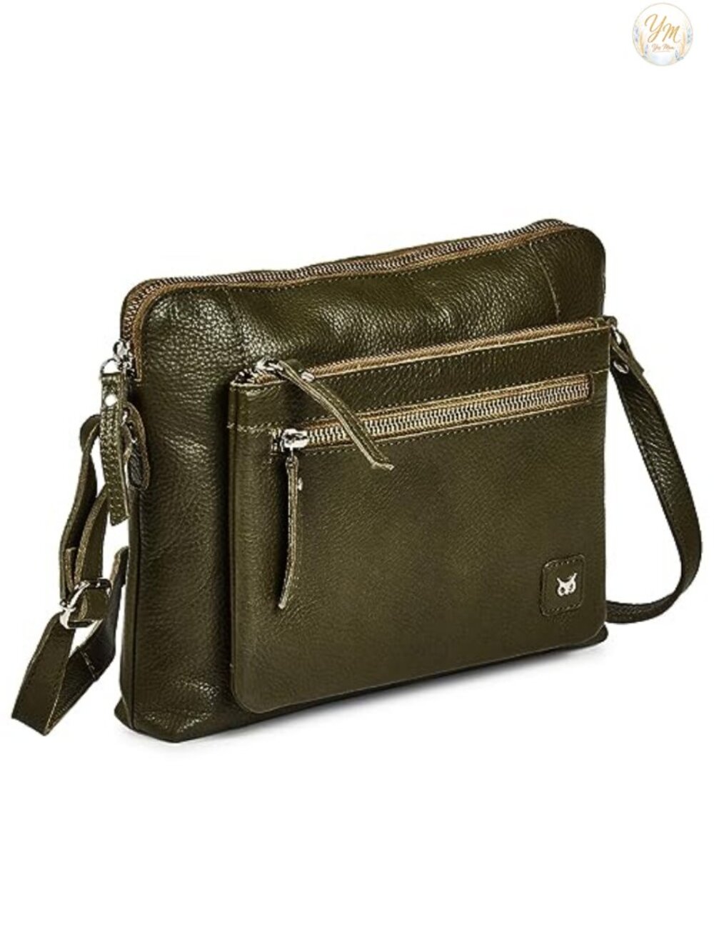 Genuine Pebbled Leather Crossbody Bag Small Adjustable Strap Shoulder Handbag